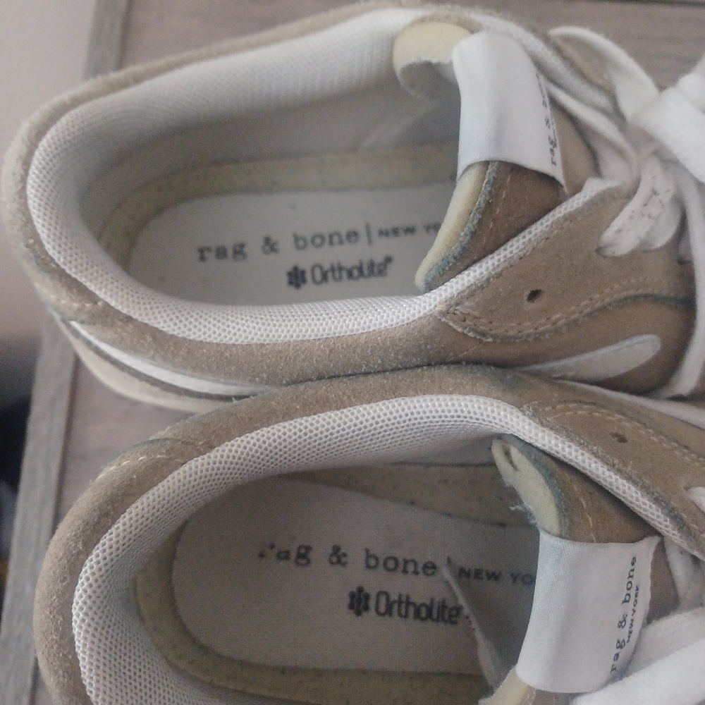Rag & Bone Retro Court Sneakers Tan Sz 38 7.5 - Picture 4 of 9